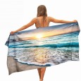 Ulticool - Zee Golven Strand Natuur - Handdoek Microfiber - Sneldrogend Badlaken – voor reizen fitness gym sport 