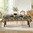 Ulticool Tafelkleed Groot Tafelzeil  Buiten Waterdicht - 140 x 240 cm - Klassiek Boeket Bloemen - Beige Zalm Blauw Rood 