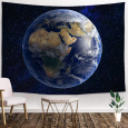 Ulticool - Aarde Heelal Natuur Planeten Sterren - Wandkleed - 200x150 cm - Groot wandtapijt - Poster - Blauw