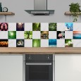 Ulticool Decoratie Sticker Tegels - Wellness - 15x15 cm - 15 stuks Zelfklevende Plakfolie Tegelstickers - Achterwand voor de Muur Badkamer - Keukenwand Keuken - Plaktegels Zelfklevend - Sticktiles