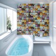 Ulticool Decoratie Sticker Tegels - Joy & Happiness - 15x15 cm - 15 stuks Zelfklevende Plakfolie Tegelstickers - Achterwand voor de Muur Badkamer - Keukenwand Keuken - Plaktegels Zelfklevend - Sticktiles