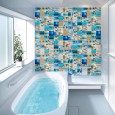 Ulticool Decoratie Sticker Tegels  - Tropical Summer - 15x15 cm - 15 stuks Zelfklevende Plakfolie Tegelstickers - Achterwand voor de Muur Badkamer - Keukenwand Keuken - Plaktegels Zelfklevend -  Sticktiles - Blauw