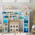 Ulticool Decoratie Sticker Tegels  - Tropical Summer - 15x15 cm - 15 stuks Zelfklevende Plakfolie Tegelstickers - Achterwand voor de Muur Badkamer - Keukenwand Keuken - Plaktegels Zelfklevend -  Sticktiles - Blauw