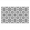 Ulticool Decoratie Sticker Tegels - Bloem Zwart Wit - 15x15 cm - 15 stuks Zelfklevende Plakfolie Tegelstickers - Achterwand voor de Muur Badkamer - Keukenwand Keuken - Plaktegels Zelfklevend - Sticktiles