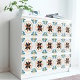 Ulticool Decoratie Sticker Tegels - Bloem Zwart Oranje Blauw Beige Wit - 15x15 cm - 15 stuks Zelfklevende Plakfolie Tegelstickers - Achterwand voor de Muur Badkamer - Keukenwand Keuken - Plaktegels Zelfklevend - Sticktiles