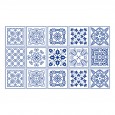 Ulticool Decoratie Sticker Tegels - Mandala Blauw Wit - 15x15 cm - 15 stuks Zelfklevende Plakfolie Tegelstickers - Achterwand voor de Muur Badkamer - Keukenwand Keuken - Plaktegels Zelfklevend - Sticktiles