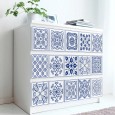 Ulticool Decoratie Sticker Tegels - Mandala Blauw Wit - 15x15 cm - 15 stuks Zelfklevende Plakfolie Tegelstickers - Achterwand voor de Muur Badkamer - Keukenwand Keuken - Plaktegels Zelfklevend - Sticktiles