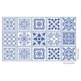 Ulticool Decoratie Sticker Tegels - Mandala Blauw Wit - 15x15 cm - 15 stuks Zelfklevende Plakfolie Tegelstickers - Achterwand voor de Muur Badkamer - Keukenwand Keuken - Plaktegels Zelfklevend - Sticktiles