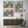 Ulticool Decoratie Sticker Tegels - Mandala Groen Beige Blauw lichtgroen Roze - 15x15 cm - 15 stuks Zelfklevende Plakfolie Tegelstickers - Achterwand voor de Muur Badkamer - Keukenwand Keuken - Plaktegels Zelfklevend - Sticktiles