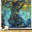ulticool-sprookje-elf-boom-magisch-bos-natuur-wandkleed-200x150 cm-groot-wandtapijt-kinderkamer-poster