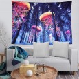 Ulticool - Kwallen Oceaan Gekleurd - Wandkleed - 200x150 cm - Groot wandtapijt - Poster 