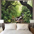 Ulticool - Regenwoud Natuur Eco Planten Waterval  - Wandkleed - 200x150 cm - Groot wandtapijt - Poster 