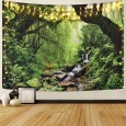 Ulticool - Regenwoud Natuur Eco Planten Waterval  - Wandkleed - 200x150 cm - Groot wandtapijt - Poster 