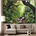 Ulticool - Regenwoud Natuur Eco Planten Waterval  - Wandkleed - 200x150 cm - Groot wandtapijt - Poster 