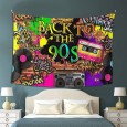 Ulticool - 90s Party Vintage Graffiti - Wandkleed - 200x150 cm - Groot wandtapijt - Poster