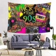 Ulticool - 90s Party Vintage Graffiti - Wandkleed - 200x150 cm - Groot wandtapijt - Poster