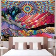 Ulticool - Bergen Zon Natuur - Bohemian Psychedelisch - Hippie Boheems - Wandkleed - Groot wandtapijt - 200x150 cm - Poster