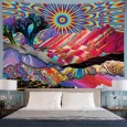 Ulticool - Bergen Zon Natuur - Bohemian Psychedelisch - Hippie Boheems - Wandkleed - Groot wandtapijt - 200x150 cm - Poster