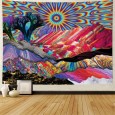 Ulticool - Bergen Zon Natuur - Bohemian Psychedelisch - Hippie Boheems - Wandkleed - Groot wandtapijt - 200x150 cm - Poster