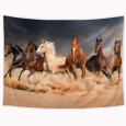 Ulticool - Paarden Zand Natuur Dieren - Wandkleed - 200x150 cm - Groot wandtapijt - Poster