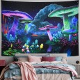 Ulticool - Psychedelische Paddestoel Hemel - Wandkleed - 200x150 cm - Groot wandtapijt - Poster