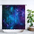 Ulticool Douchegordijn - Natuur Galaxy Heelal Planeten Zonnestelsel - 180 x 200 cm - met 12 ringen 