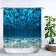 Ulticool Douchegordijn - Oceaan Zee Stilte Rust Duiken Aquarium Strand Zomer - 180 x 200 cm - met 12 ringen 