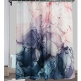 Ulticool Douchegordijn - Pastel Aquarel Abstract Kunst  - 180 x 200 cm - met 12 ringen - Roze 