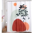 Ulticool Douchegordijn - Zon Berg Abstract Boho Natuur Bohemian - 180 x 200 cm - met 12 ringen 