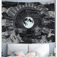 Ulticool - Maan Sterren Natuur Wolken Bohemian Psychedelische bergen - Wandkleed - 200x150 cm - Groot wandtapijt - Poster