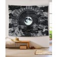 Ulticool - Maan Sterren Natuur Wolken Bohemian Psychedelische bergen - Wandkleed - 200x150 cm - Groot wandtapijt - Poster