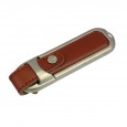 USB-stick echt leer bruin 16GB