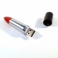 USB-stick lippenstift zilver / rood 8GB