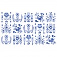 Ulticool Decoratie Sticker Tegels - Delfs Blauw Bloemen Vaas - 15x15 cm - 15 stuks Plakfolie Muurstickers Tegelstickers - Plaktegels Zelfklevend - Sticktiles - Badkamer - Keuken 