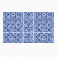 Ulticool Decoratie Sticker Tegels - Muurcirkel voor Binnen Mandala Blauw  - 15x15 cm - 15 stuks Plakfolie Tegelstickers - Plaktegels Zelfklevend - Sticktiles - Badkamer - Keuken 