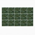 Ulticool Decoratie Sticker Tegels - Steenstrips Wandbekleding voor op de Muur Groen - 15x15 cm - 15 stuks Plakfolie Tegelstickers - Plaktegels Zelfklevend - Sticktiles - Badkamer - Keuken 