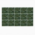 Ulticool Decoratie Sticker Tegels - Steenstrips Wandbekleding voor op de Muur Groen - 15x15 cm - 15 stuks Plakfolie Tegelstickers - Plaktegels Zelfklevend - Sticktiles - Badkamer - Keuken 