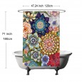 Ulticool Douchegordijn - Bloemen Natuur Kunst - 120 x 180 cm - met 8 ringen - Kleurrijk 