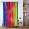 Ulticool Douchegordijn - Regenboog Glitter - 120 x 180 cm - met 8 ringen 
