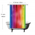 Ulticool Douchegordijn - Regenboog Glitter - 120 x 180 cm - met 8 ringen 