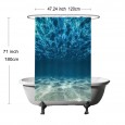 Ulticool Douchegordijn - Oceaan Zee Stilte Rust Duiken Aquarium Strand Zomer - 120 x 180 cm - met 8 ringen - Blauw